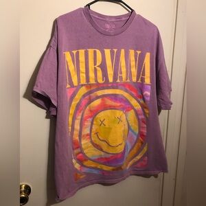 ⭐️ Nirvana Purple Graphic T-Shirt Size XL